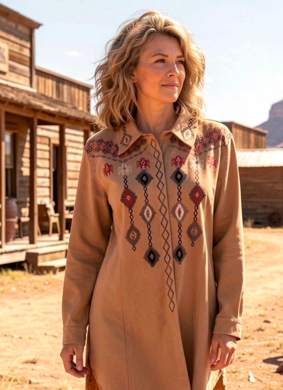 DG2 by Dianne Gilman Western Cowgirl style coat jacket blouse with Embroidery XL